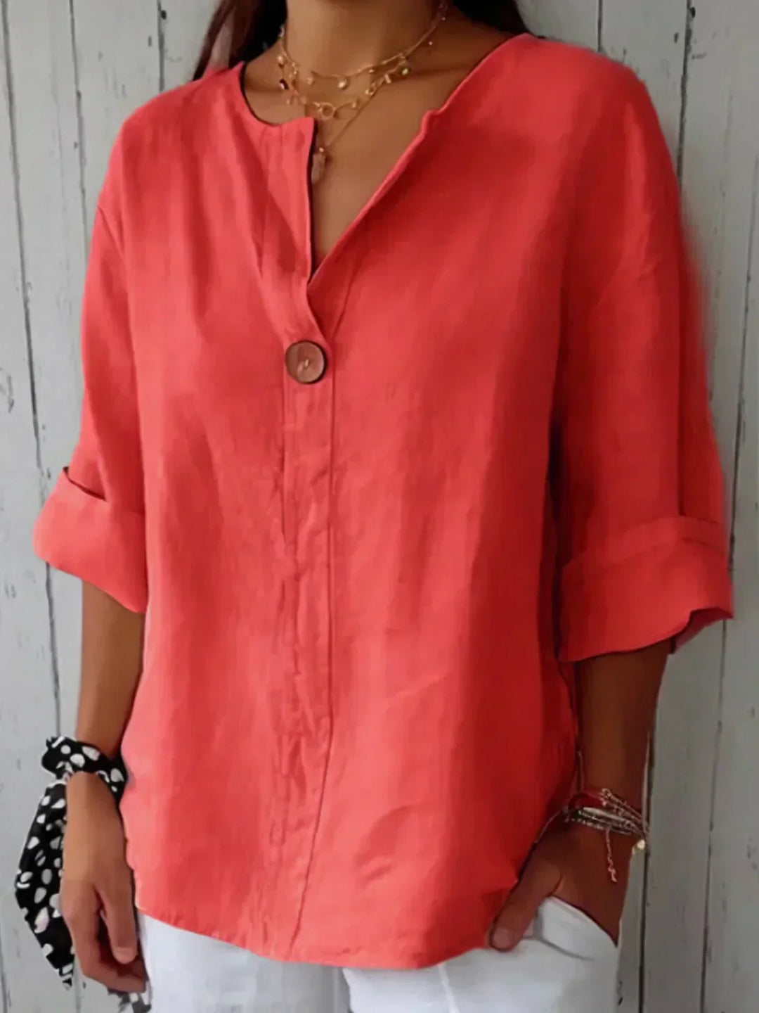Zoe | Casual Short Sleeve V-Neck Blouse