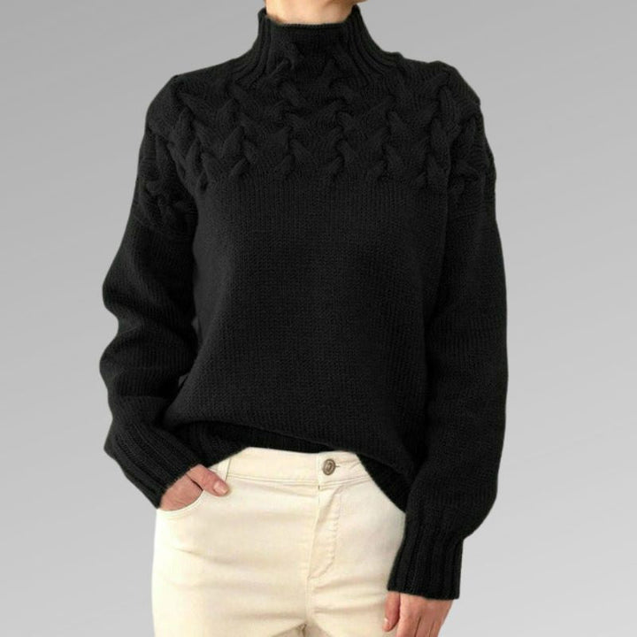 Mavis - Cozy Solid Knit Sweater