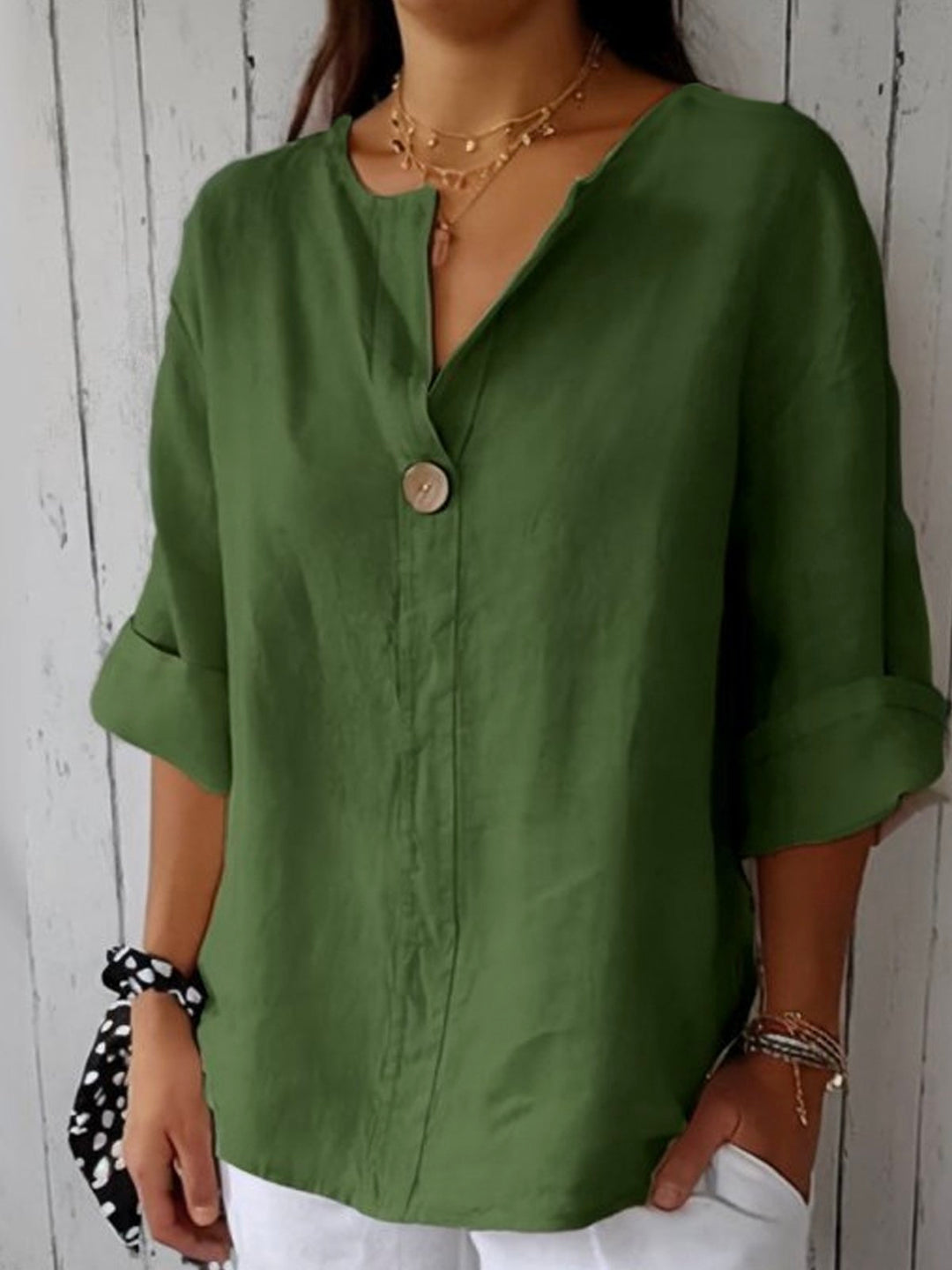 Zoe | Casual Short Sleeve V-Neck Blouse
