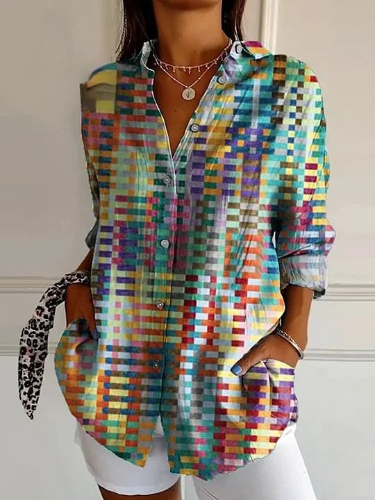 DAHLIA | COLORFUL COLLARED BLOUSE
