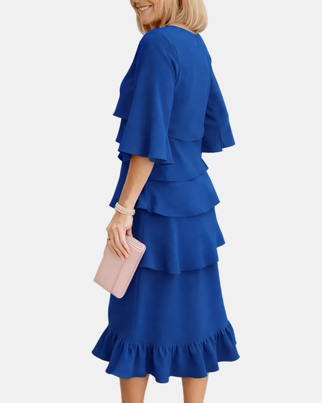 Marina | Elegant Comfort Ruffle Midi Dress