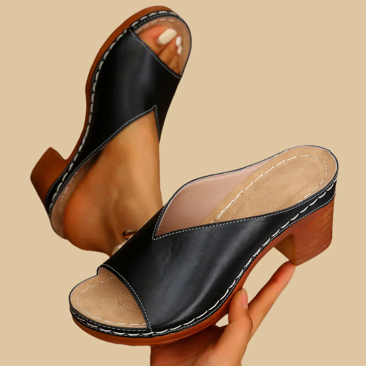 ARINA | STYLISH ORTHOPEDIC THICK HEEL SANDALS