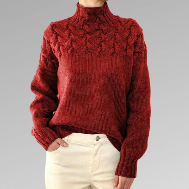 Mavis - Cozy Solid Knit Sweater