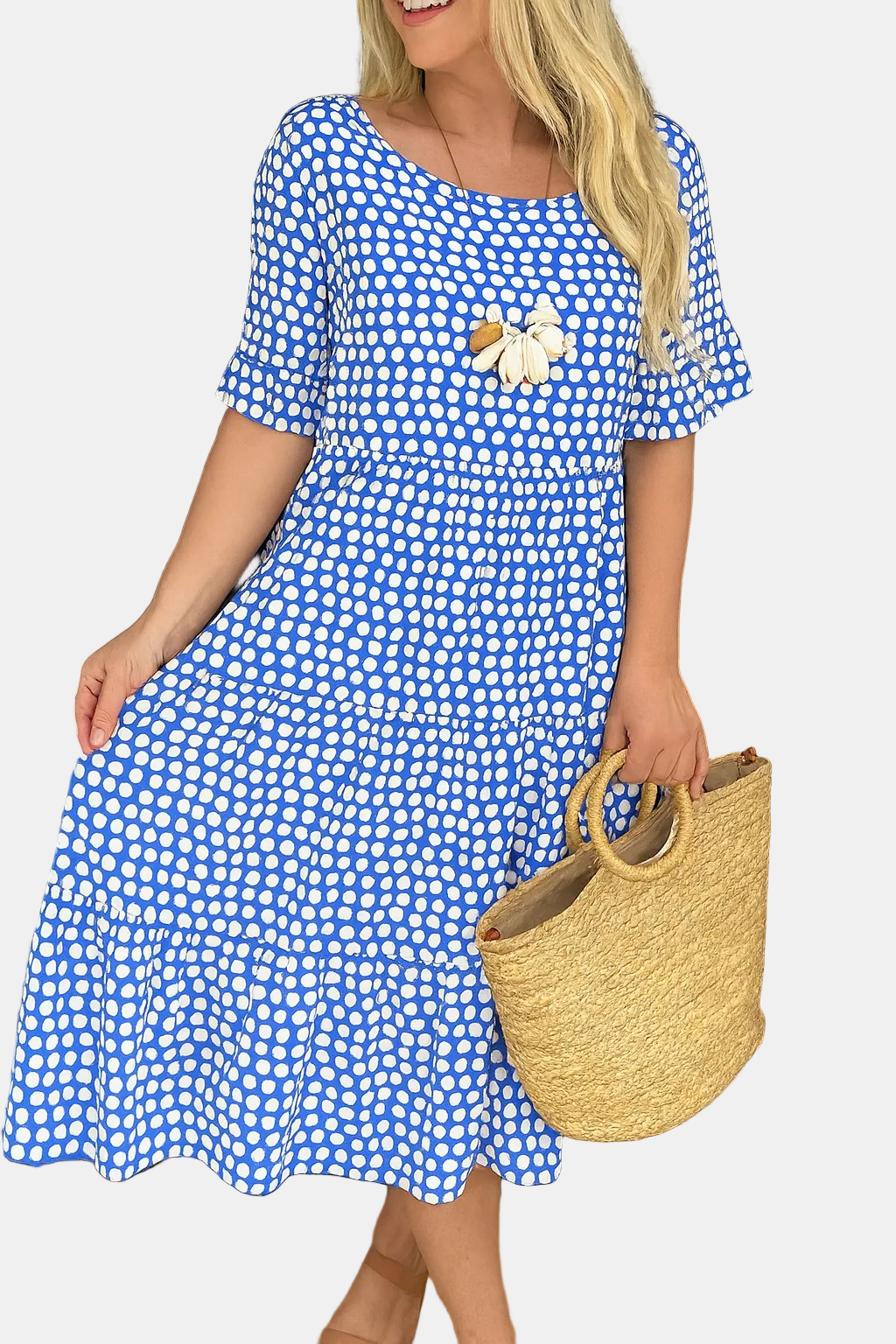 Cindy | Sable Printed Midi Dress