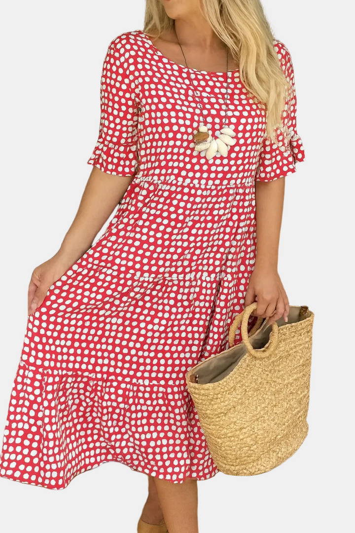 Cindy | Sable Printed Midi Dress