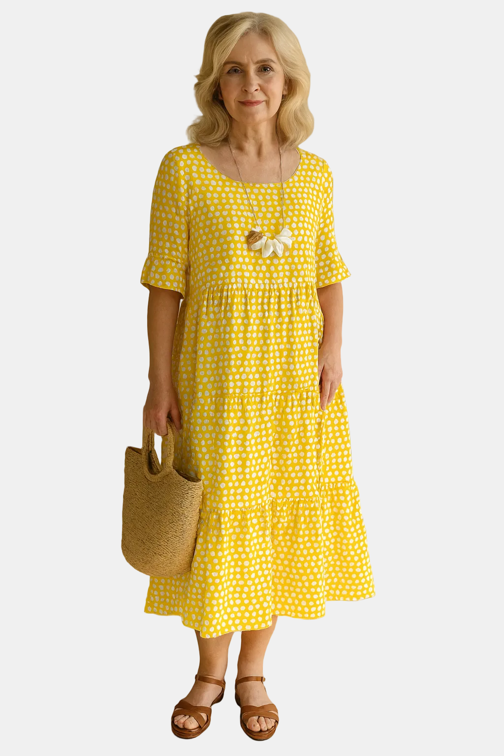 Cindy | Sable Printed Midi Dress