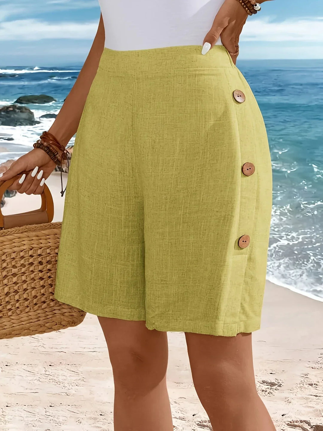 ALYSSA | STYLISH HIGH-WAIST BUTTONED SHORTS