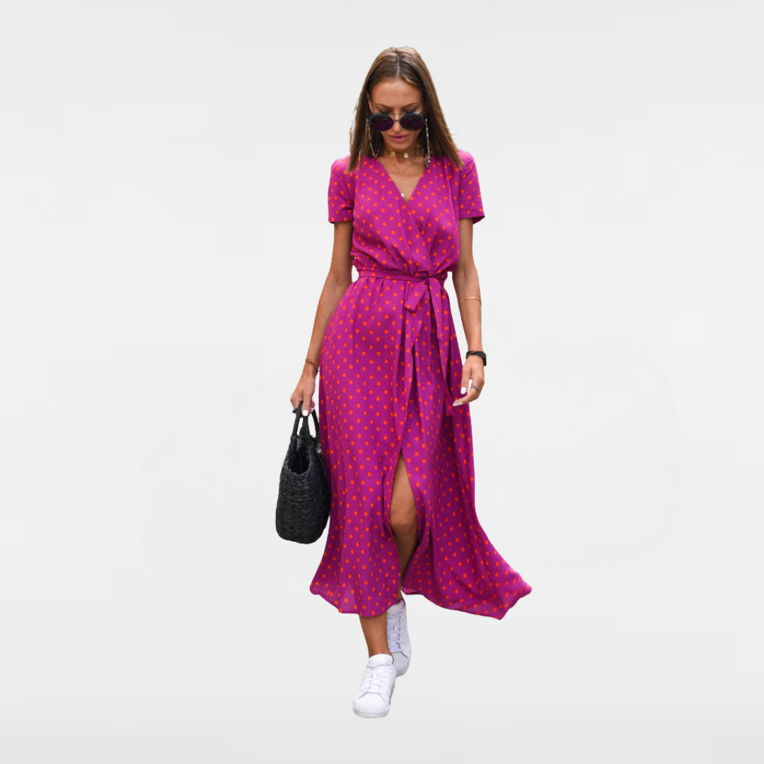 Fiorina | Floral print wrap maxi dress