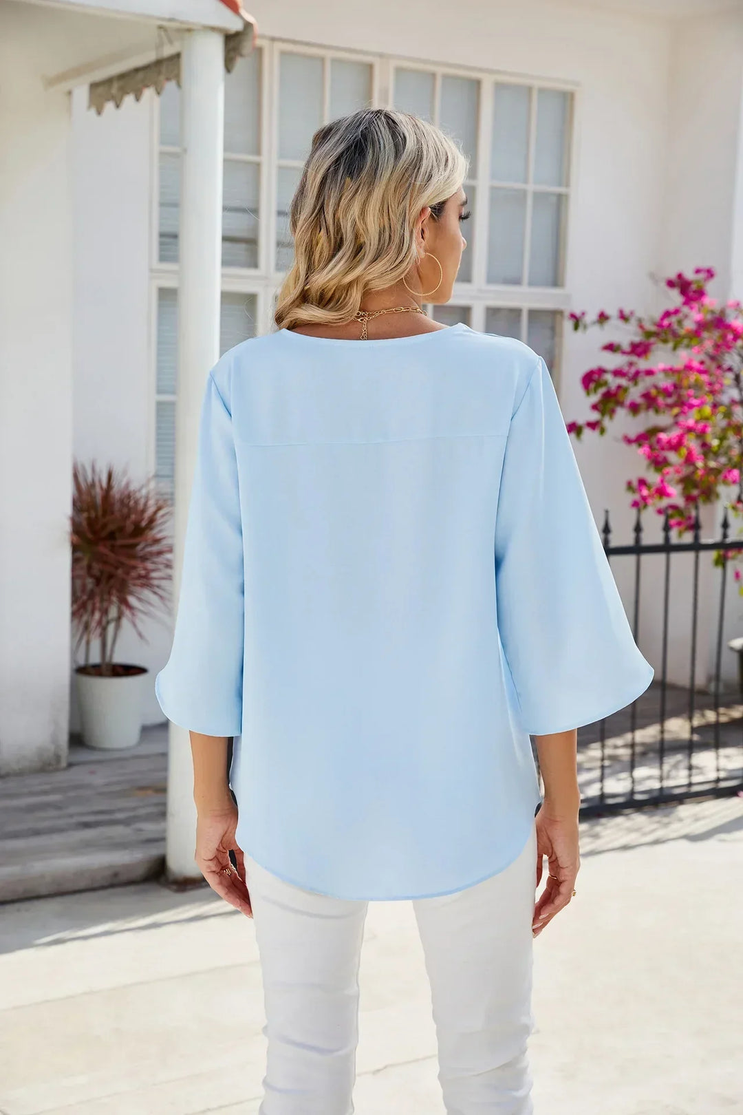 Cara | Lightweight V-Neck Blouse