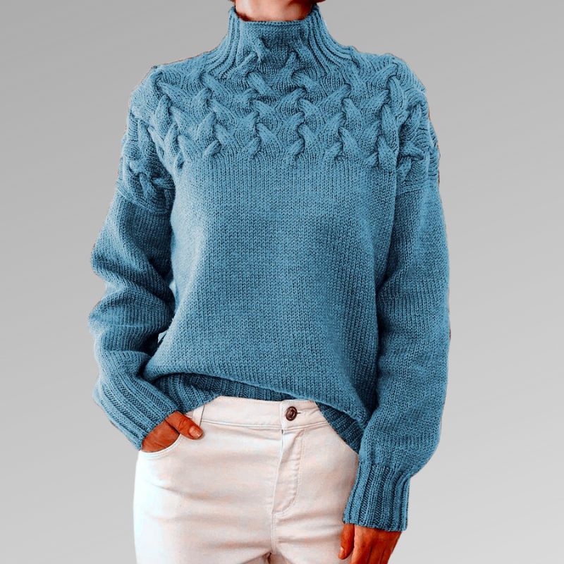 Mavis - Cozy Solid Knit Sweater