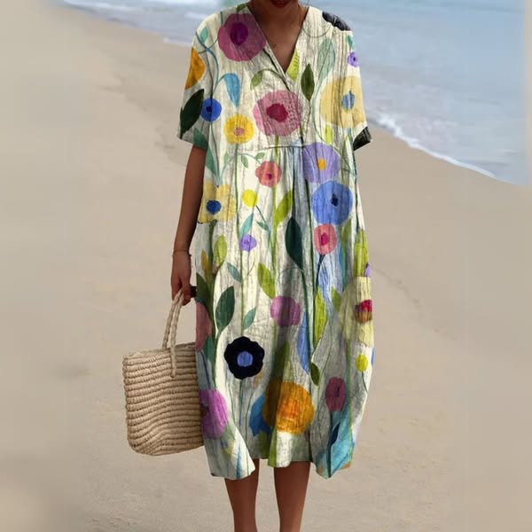 YSOLDE | LOOSE COLORFUL PRINTED RESS