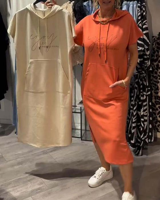 SHEILA | LONG DRESS WITH HOOD