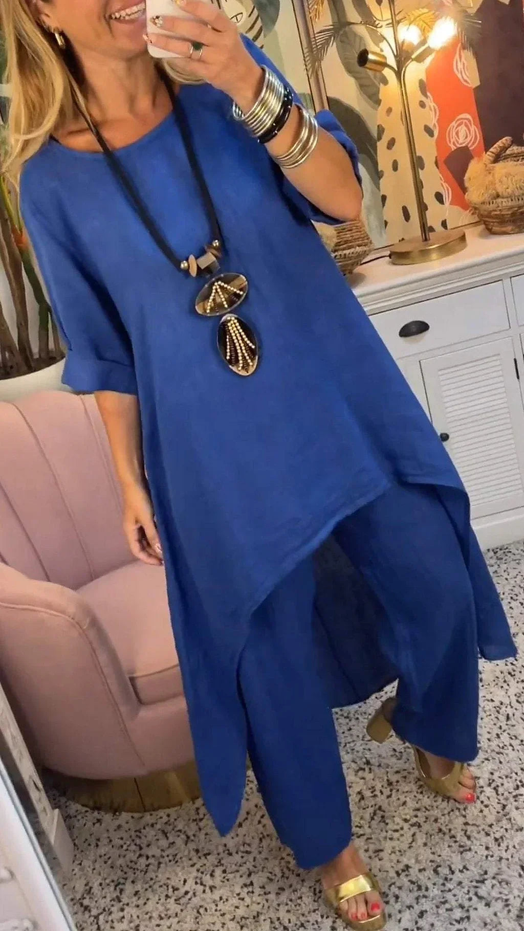 SUZETTE | ELEGANT LONG SLEEVE TWO PIECE SET