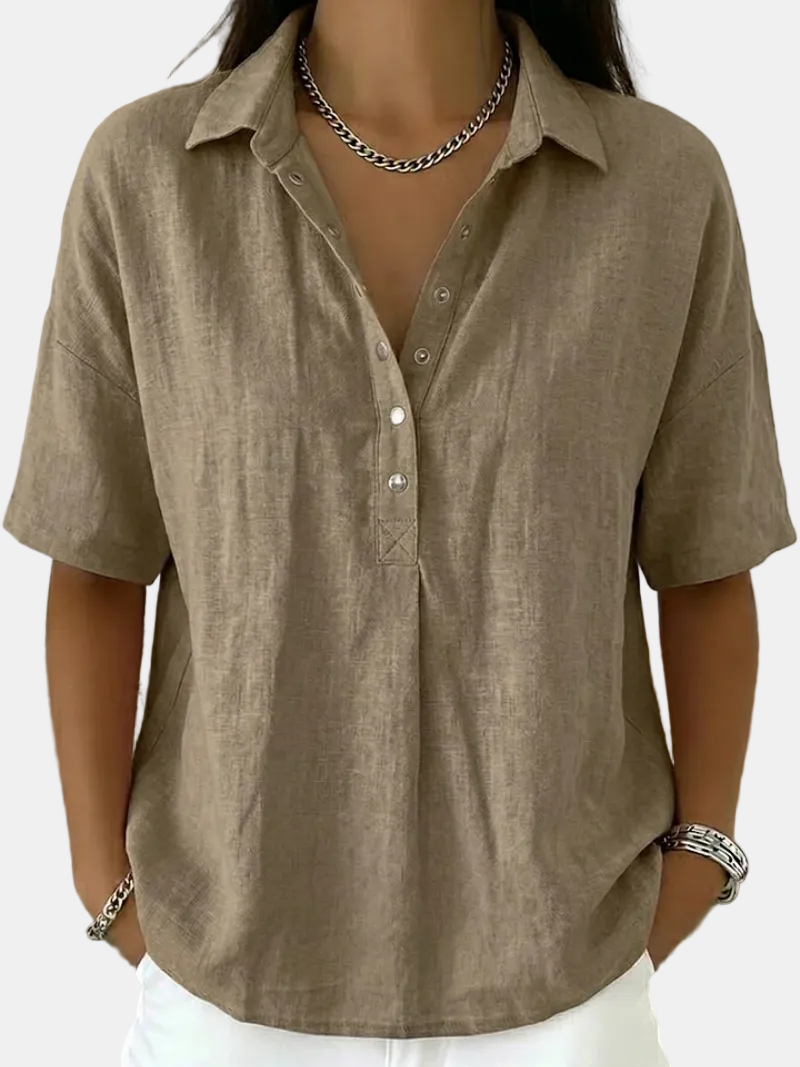Shaira | Buttoned Collared Blouse