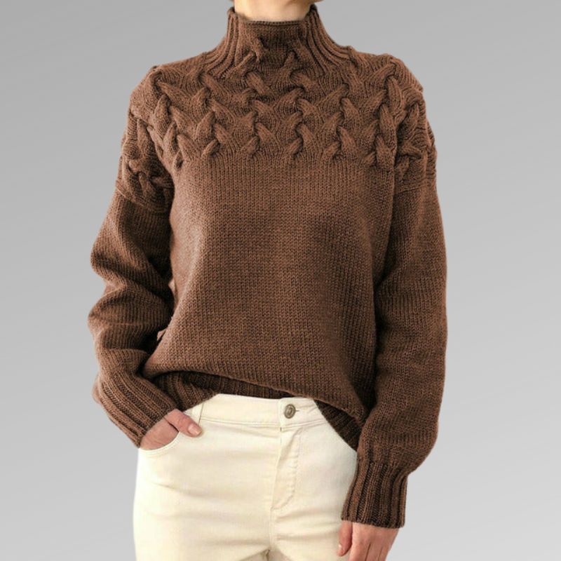 Mavis - Cozy Solid Knit Sweater