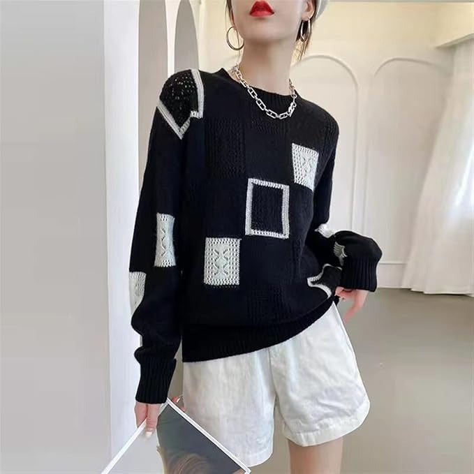 Charmie - Comfortable Geometric Pullover