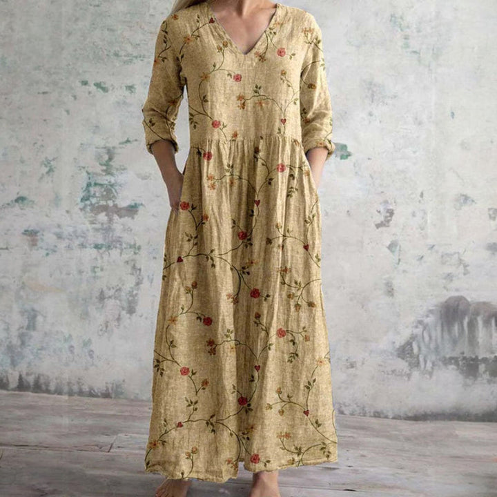 FAYE | HALF-SLEEVED  FLORAL DRESS