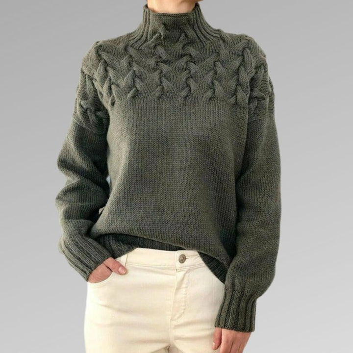 Mavis - Cozy Solid Knit Sweater