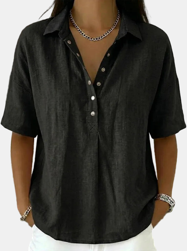 Shaira | Buttoned Collared Blouse