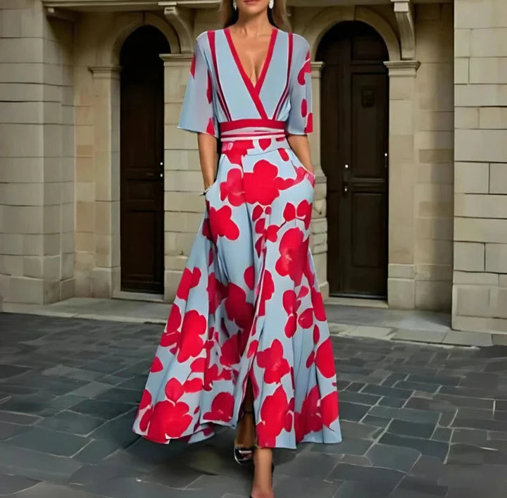 AVA™ | ELEGANT FLORAL DRESS