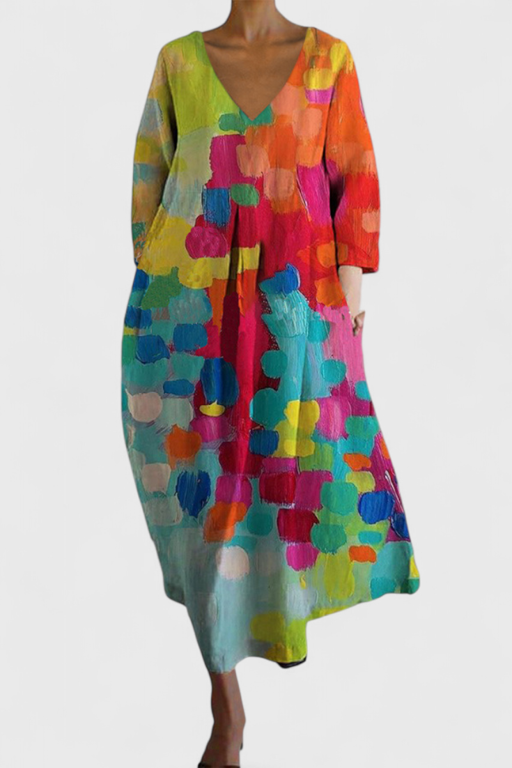 Aurora | Comfortable V-neck Dress