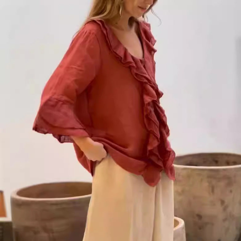 Natalia | Casual Ruffle Blouse