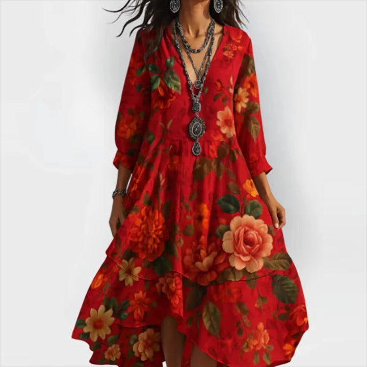 AGATHA | STYLISH FLORAL MAXI DRESS
