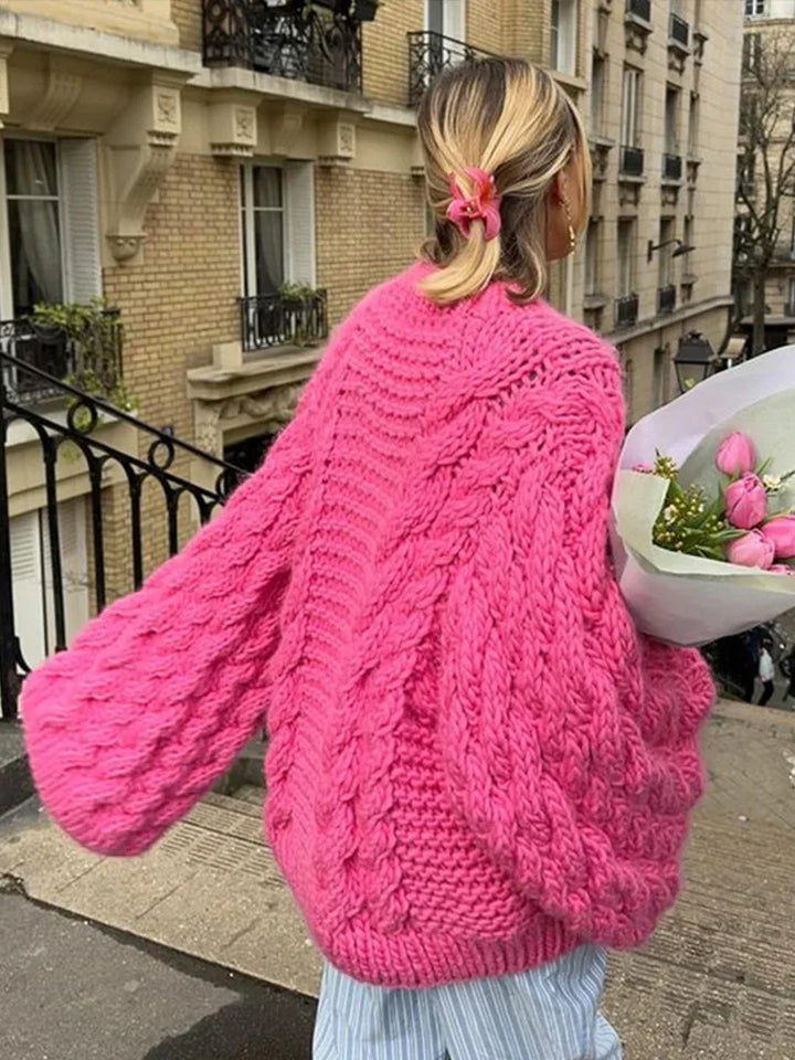 Malin - Comfortable Cable Knit Sweater