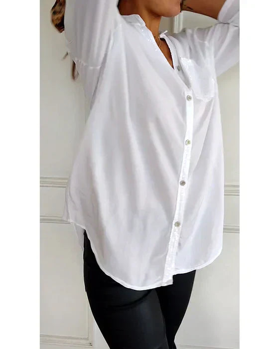 Paisley | Sparkling V-Neck Blouse