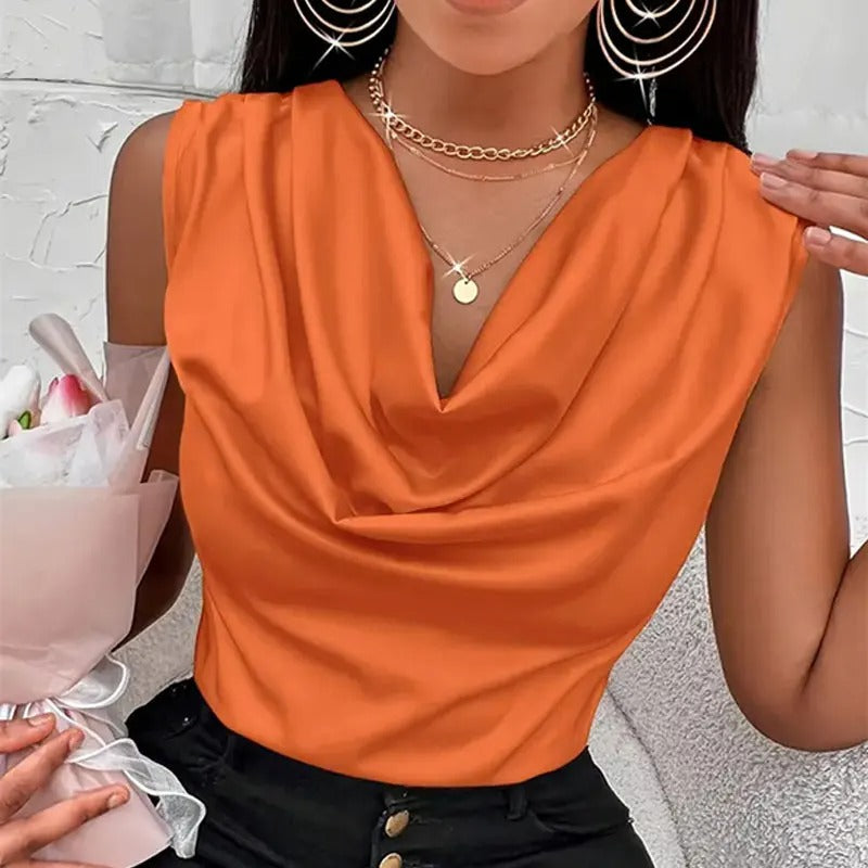 BRITTANY | ELEGANT SATIN TOP