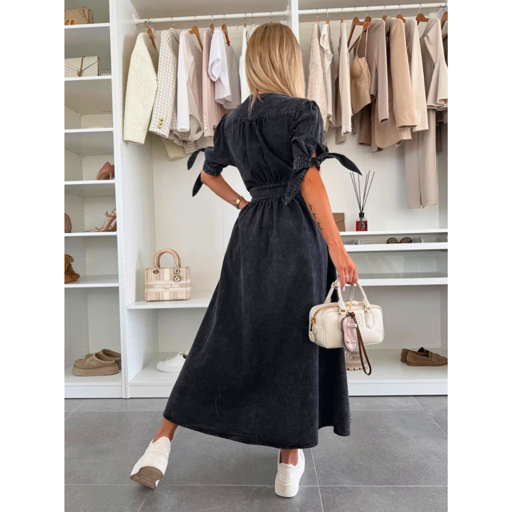 ASTRA | Elegant V-Neck Midi Dress