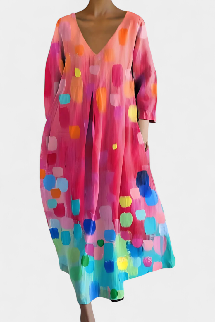 Aurora | Comfortable V-neck Dress
