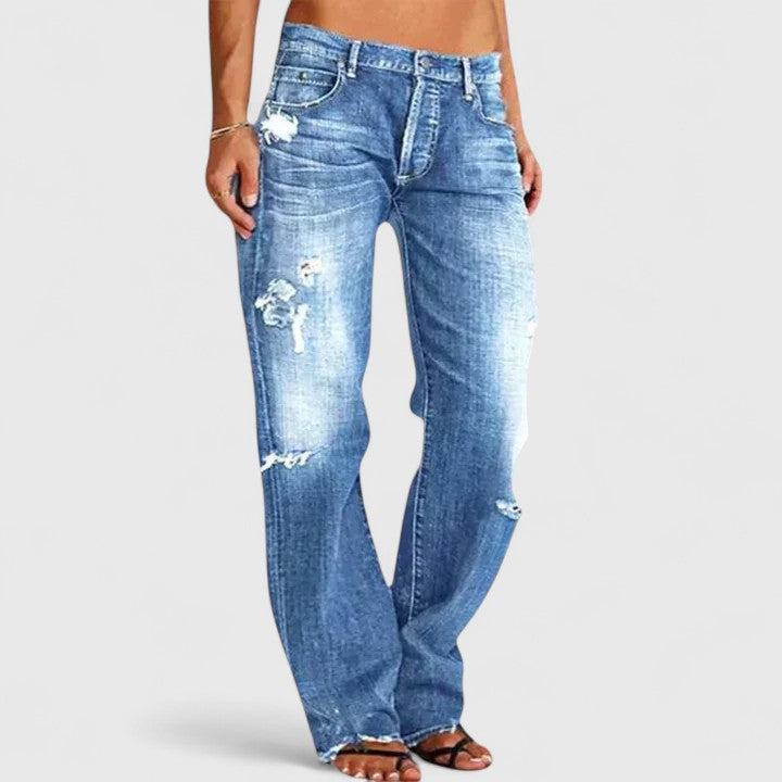 Romina | Vintage low-rise straight-leg jeans