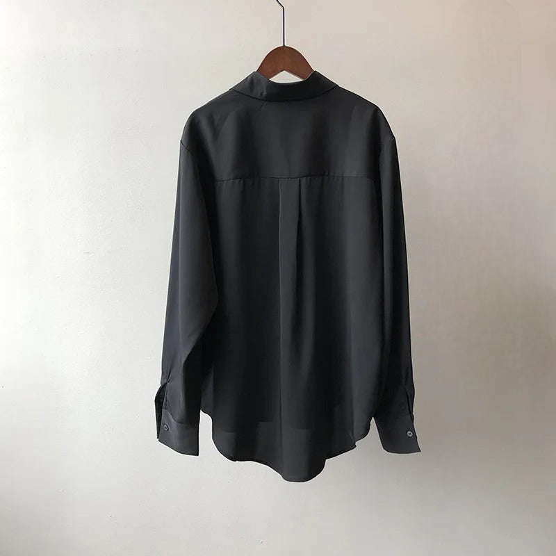 VIVIAN | CASUAL LONG SLEEVED LAPEL SHIRT