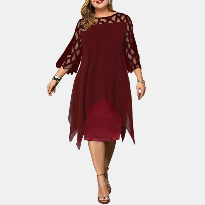 Isabella | Chic Plus Size Midi Dress For Modern Women