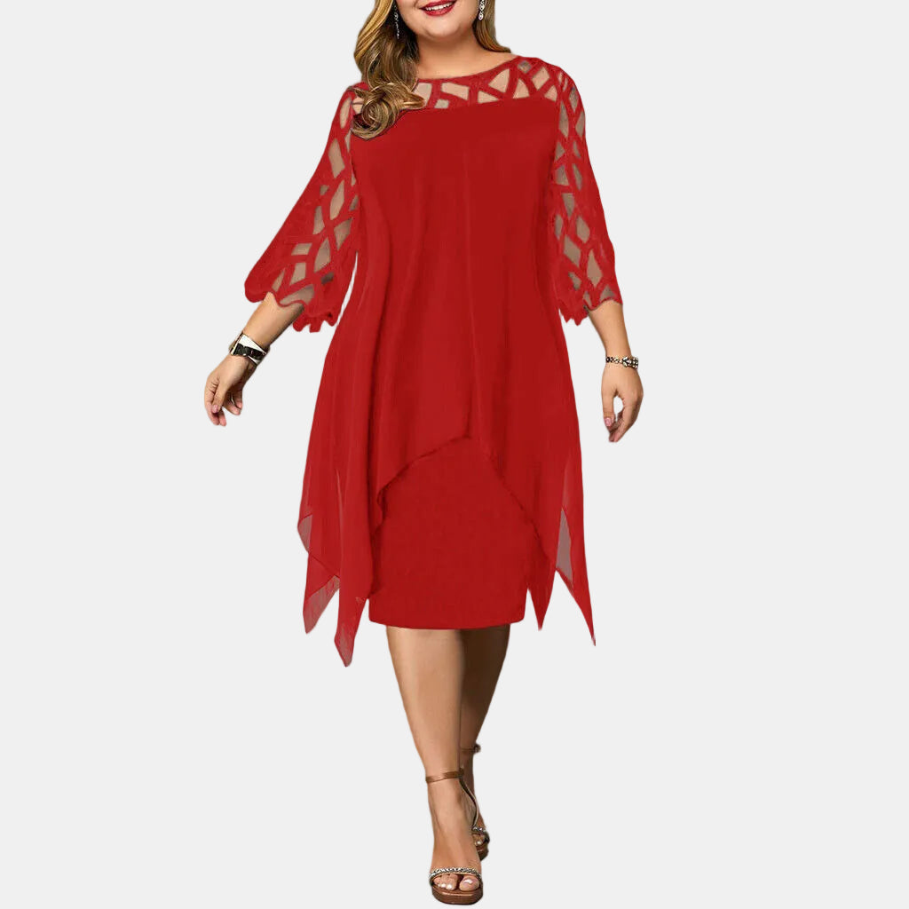 Isabella | Chic Plus Size Midi Dress For Modern Women