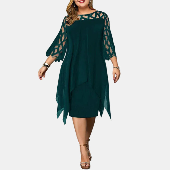 Isabella | Chic Plus Size Midi Dress For Modern Women
