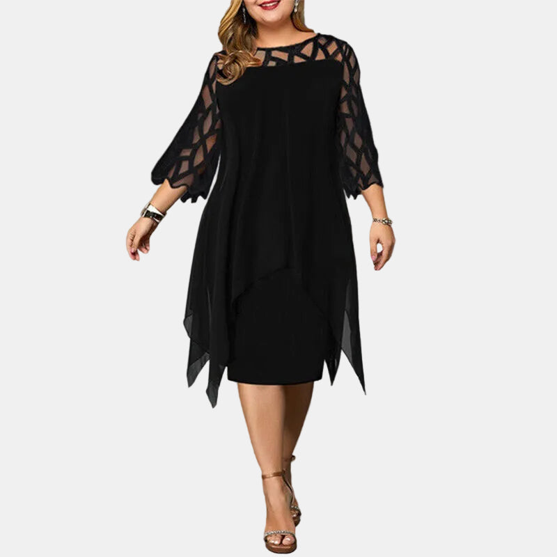 Isabella | Chic Plus Size Midi Dress For Modern Women