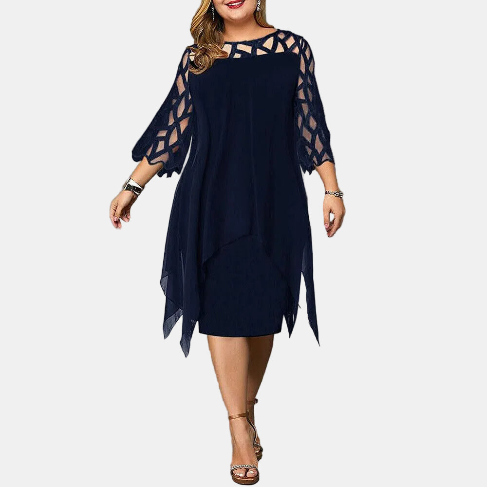 Isabella | Chic Plus Size Midi Dress For Modern Women
